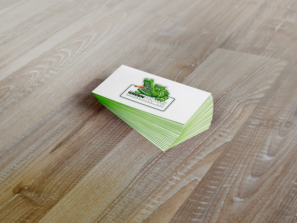 Green Machine Logo Design - Business Cards New Orleans