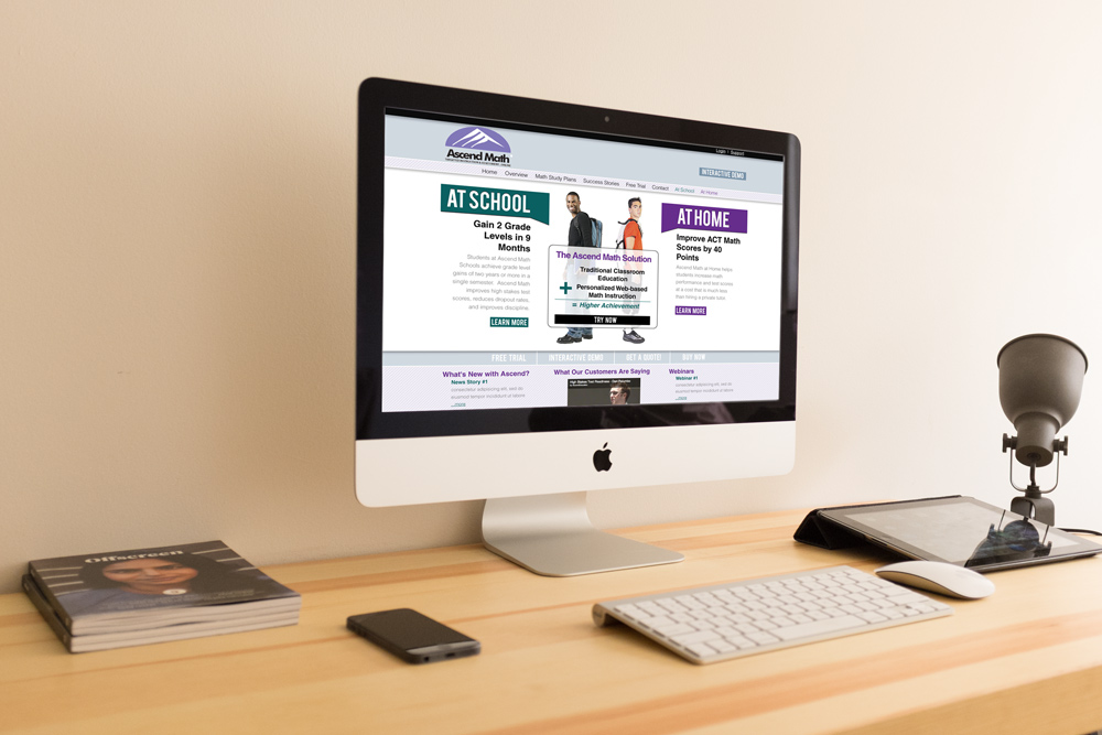 Ascend Math Website Design and Development