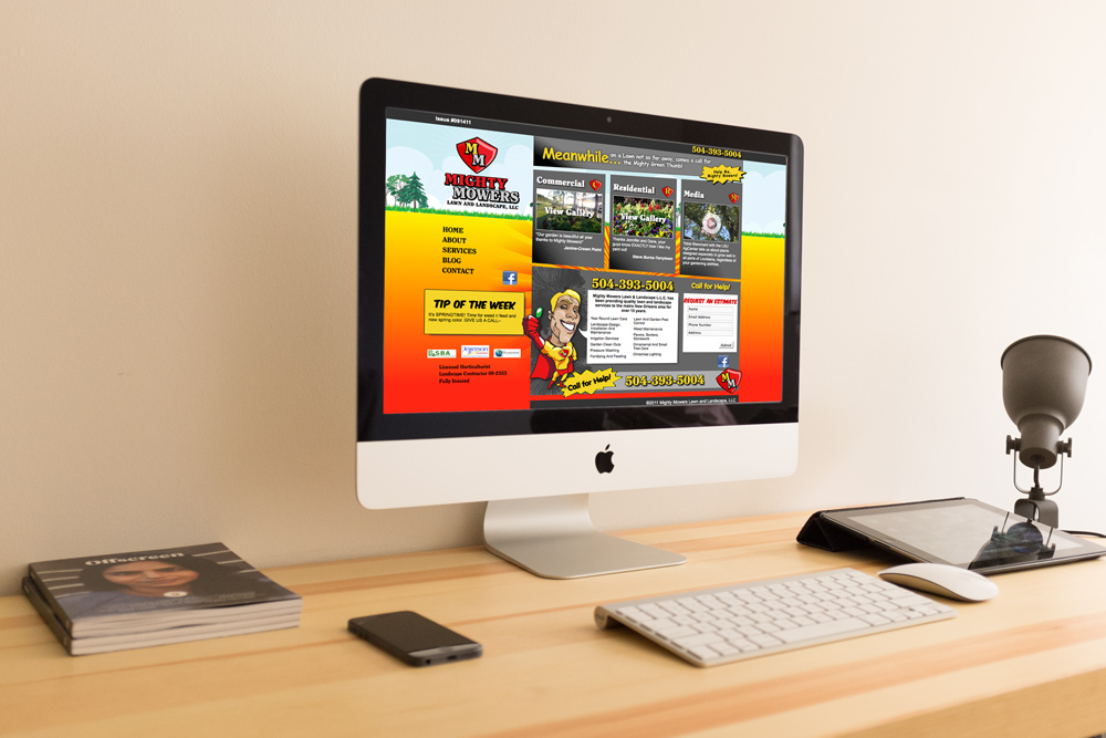 Website Design and Development - Mighty Mowers Website