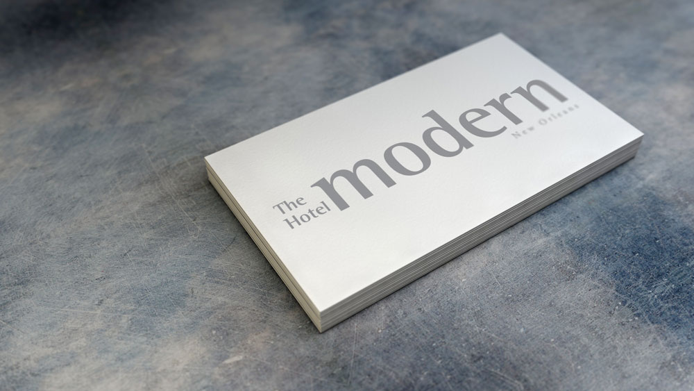 Identity and Logo Design - The Hotel Modern Business Cards