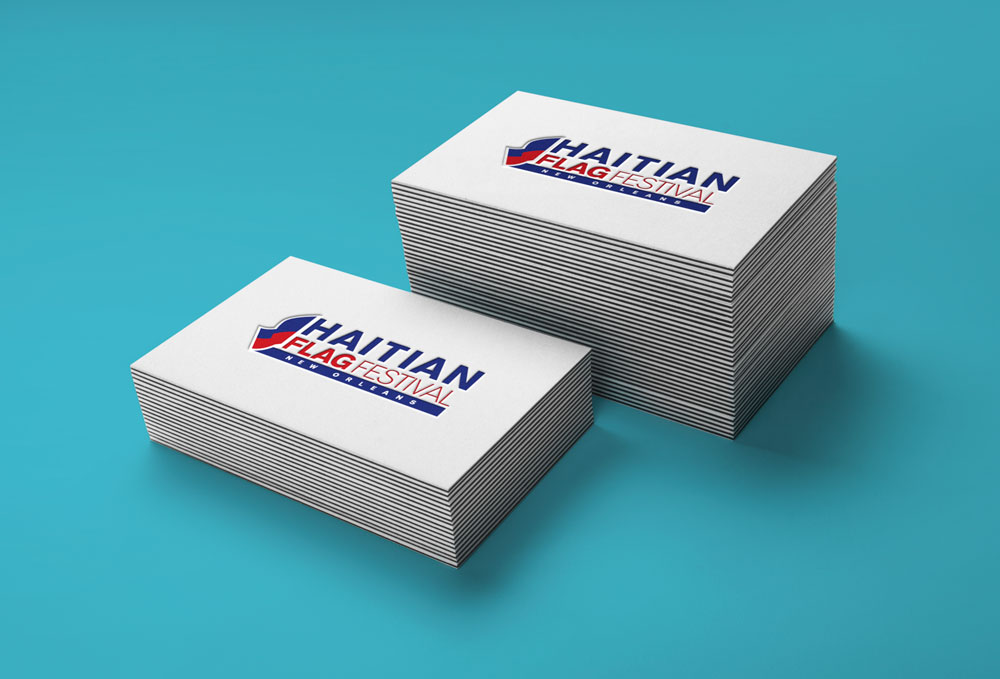New Orleans Identity and Logo Design - Haitian Flag Festival Business Cards