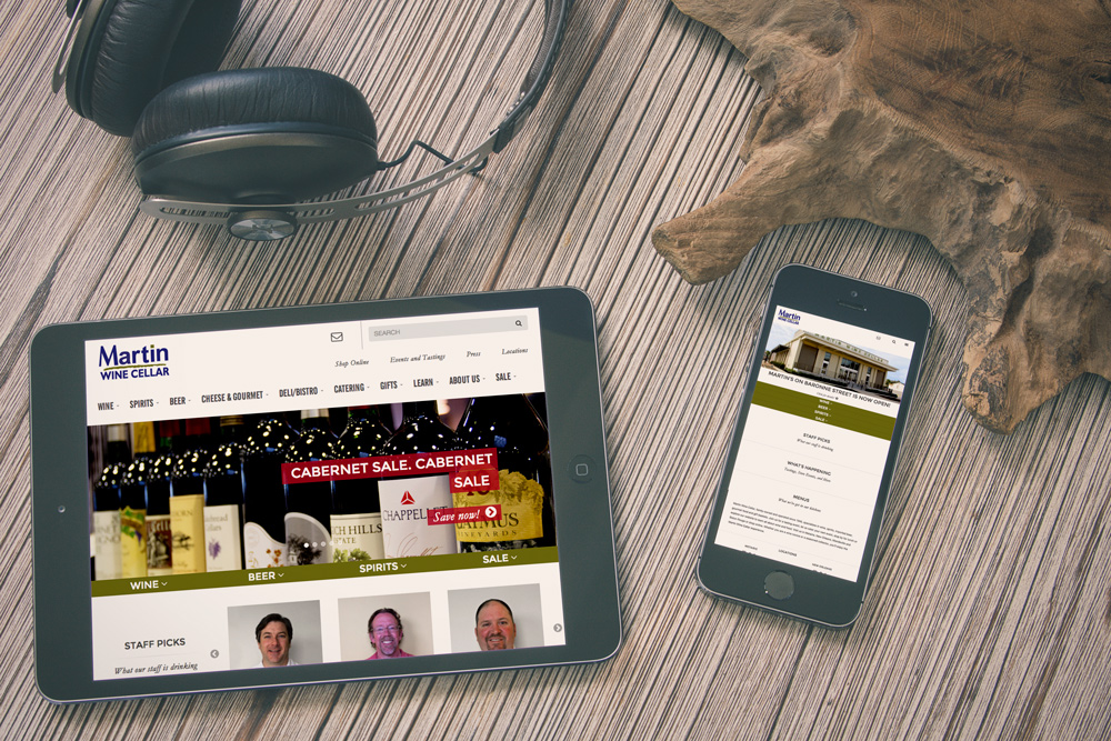 Mobile Website Development and Design - Martin Wine Cellar Website