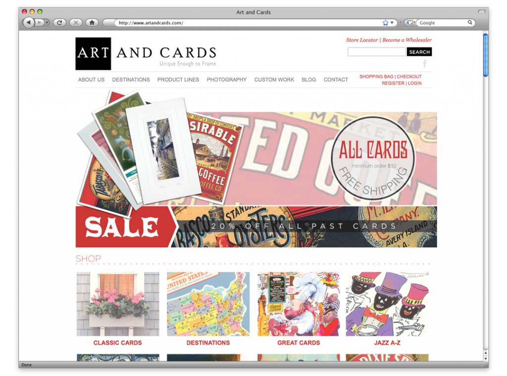 Website Development and Design - Art and Cards