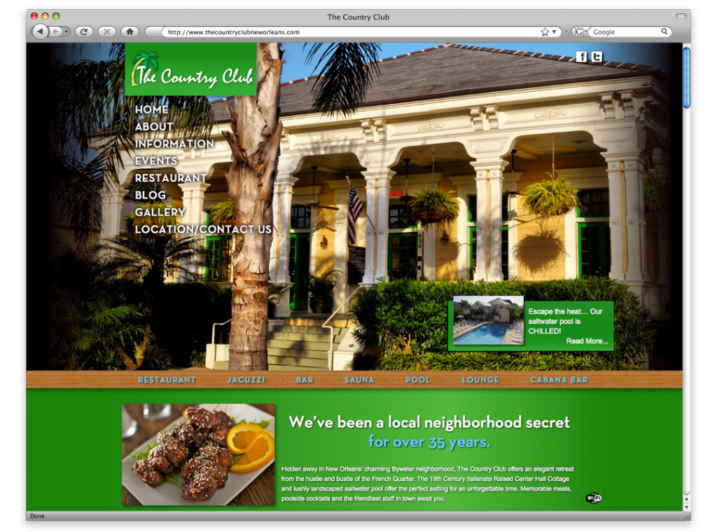 Website Development and Design - The Country Club Website