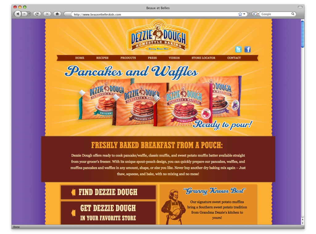 New Orleans Website Design and Development - Dezzie Dough Website