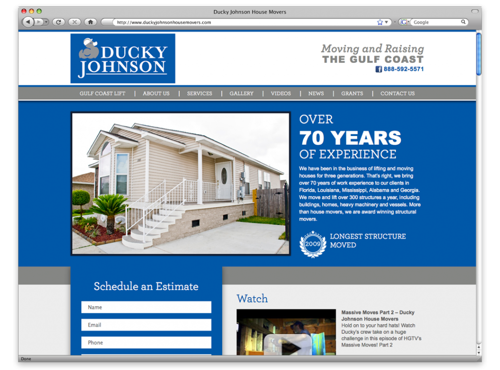 New Orleans Website Design and Development - Ducky Johnson Website