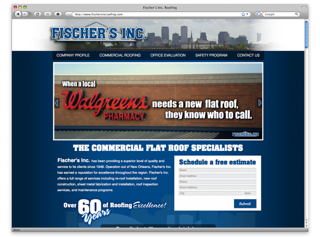 New Orleans Website Development and Design - Fischers Inc Website