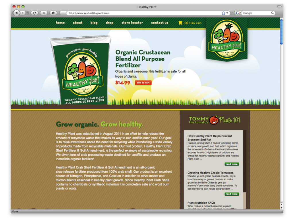 New Orleans Website Design and Development - Healthy Plant Website