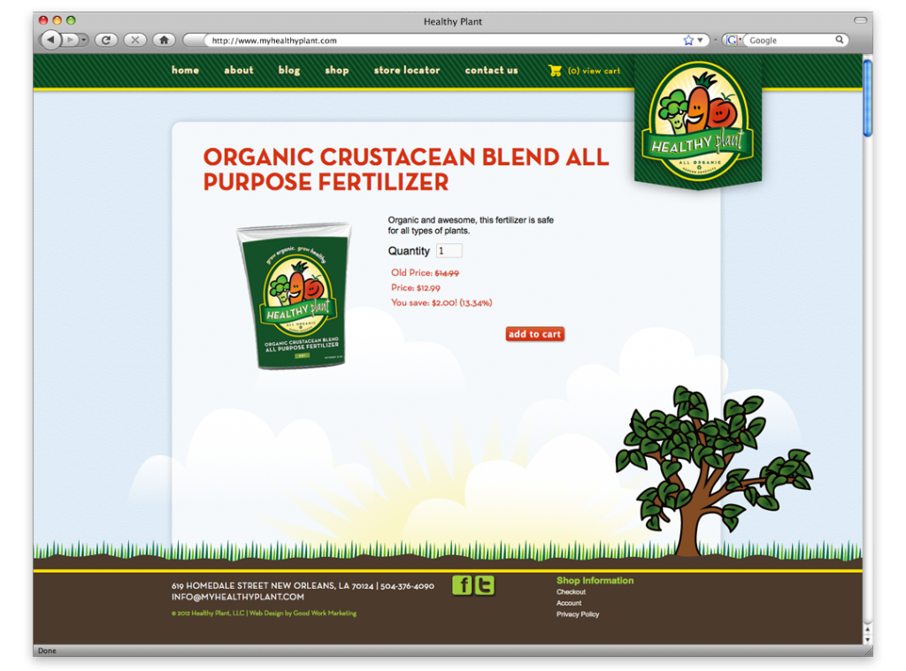 Website Design and Development - Healthy Plant Website Shop