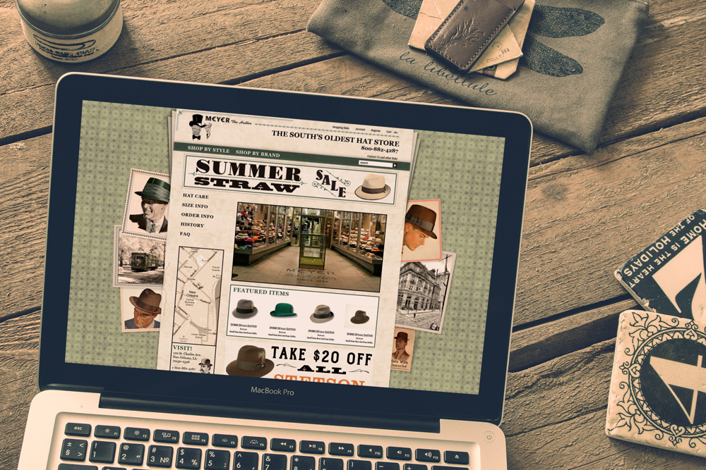 New Orleans Website Development and Design - Meyer the Hatter