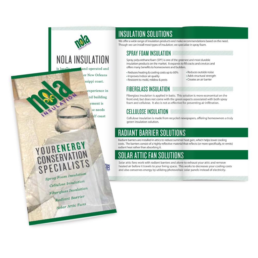 Marketing Collateral Design - NOLA Insulation Trifold