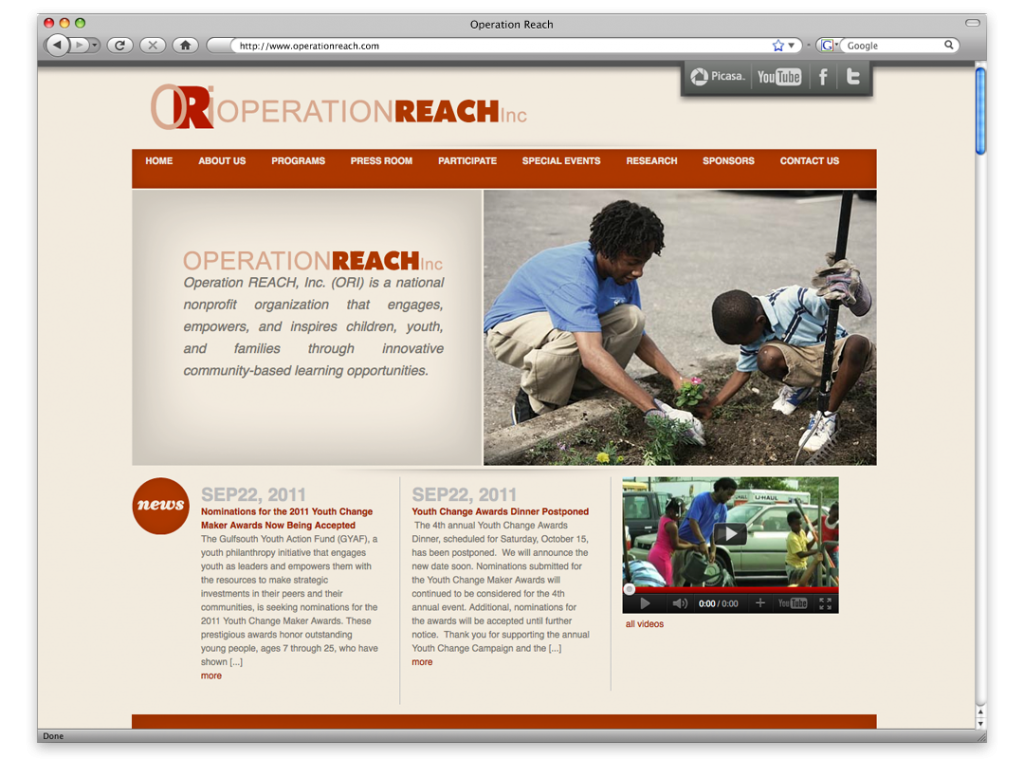 New Orleans Wesbite Design and Development - Operation Reach