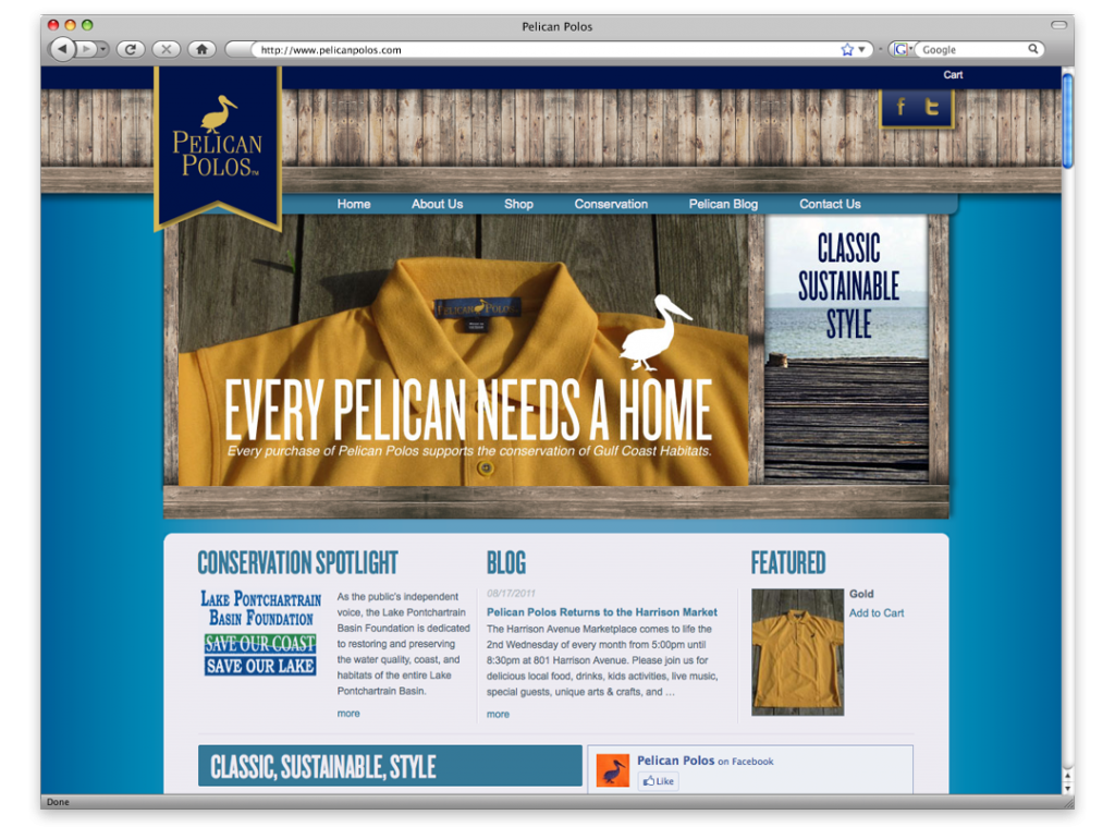 Pelican Polos New Orleans Website Development and Design