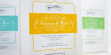 Sweet Olive Soap Works Body Salts - Packaging Design
