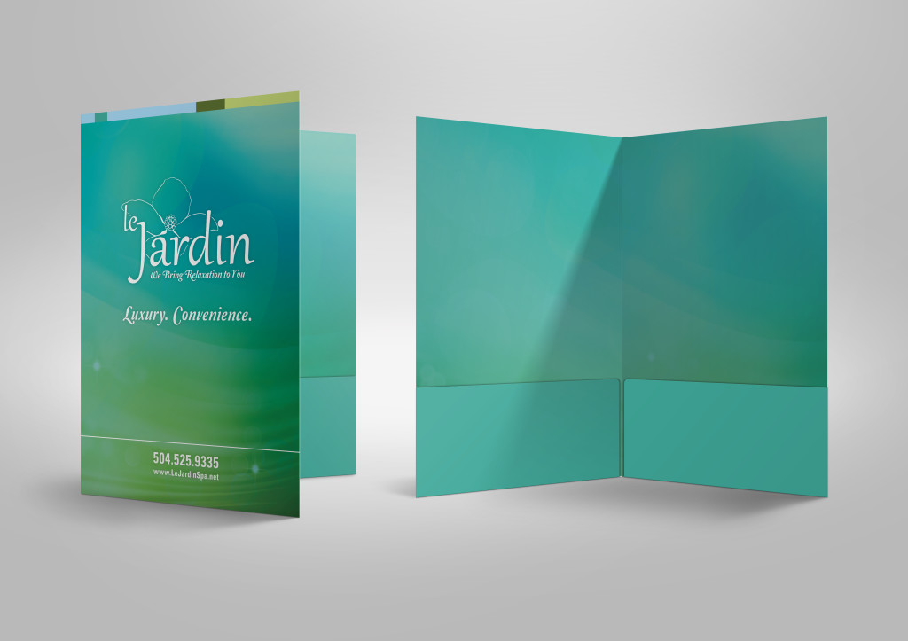 Custom Marketing Collateral - Folder Design Le Jardin 1