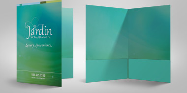 Custom Marketing Collateral - Folder Design Le Jardin 1