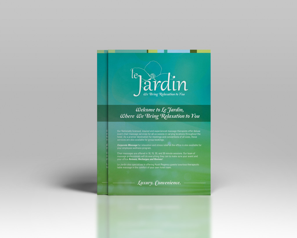 Custom Marketing Collateral - Sales Sheet Design - Le Jardin