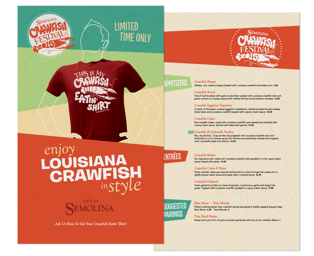 Marketing Collateral Design - Menu