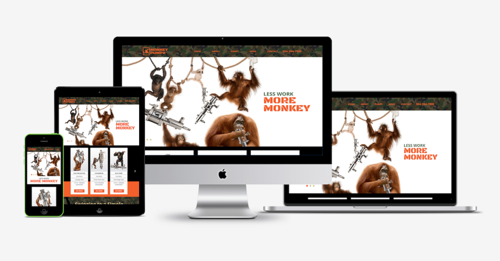 Monkey Pumps website shocase - Good Work Marketing