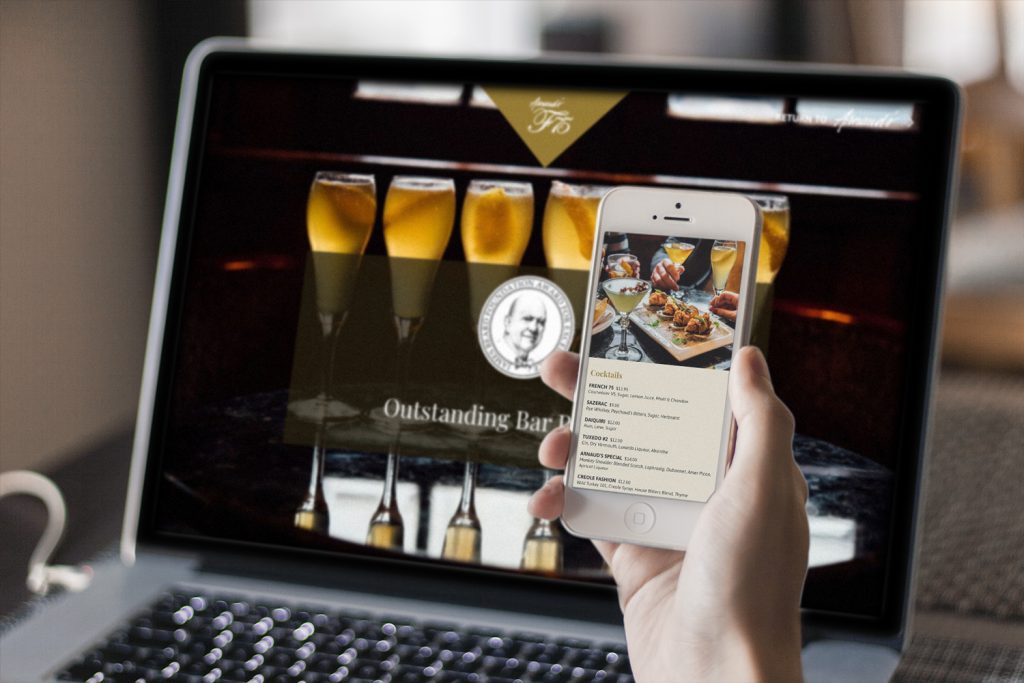 Arnaud's French75 Bar Website Design and Development