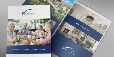 Restoration Senior Living Center Sales Folder Design