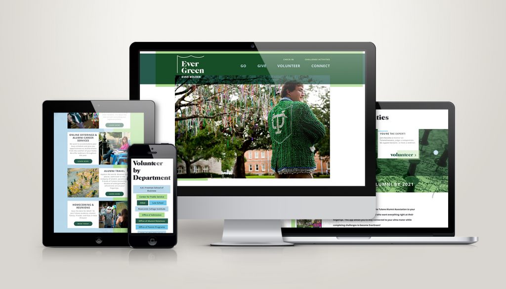 TU Evergreen Alumni website design and development